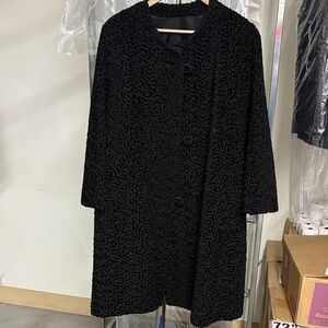 Elegant Black Textured Coat